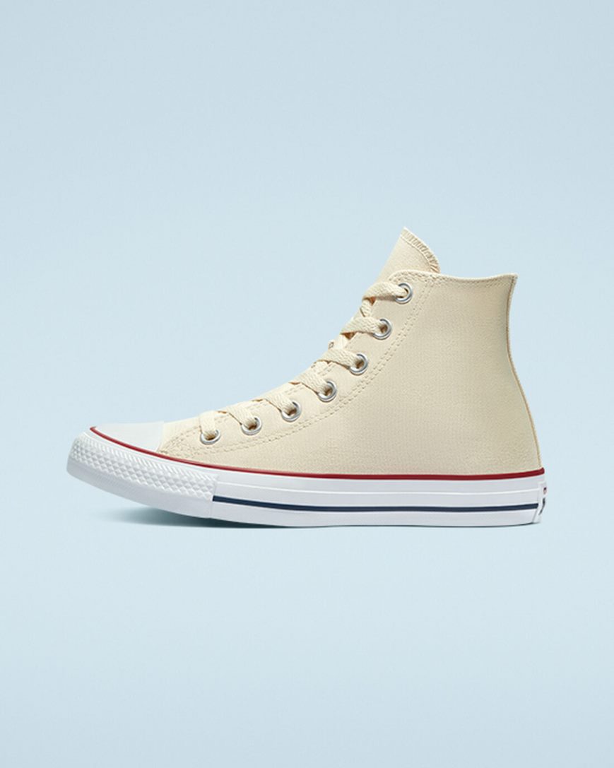 Tenis Converse Chuck Taylor All Star Classicos Cano Alto Masculino Bege Branco | PT A007PT4